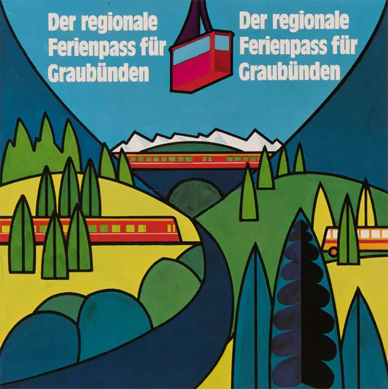 Plakat "Der regionale Ferienpass für Graubünden" 1973